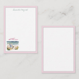 Watercolor Beach Chair Personalised Card