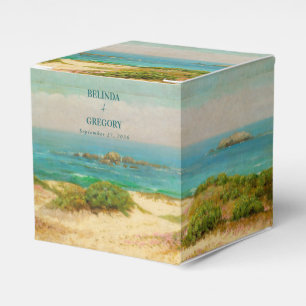 Watercolor Beach Coastal Wedding Destination Favour Box