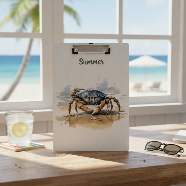Watercolor Beach Crab, custom Clipboard (Creator Uploaded)