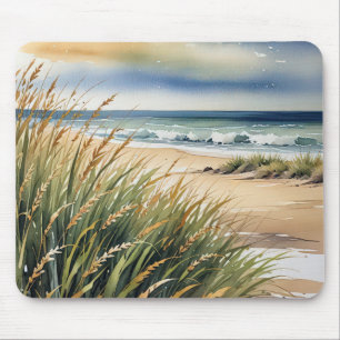 Watercolor Beach Grass  Mouse Mat