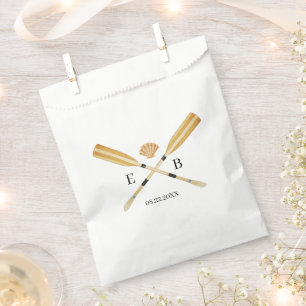 Watercolor Beach Oars Wedding Favour Bags
