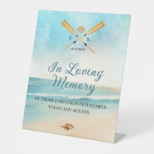 Watercolor Beach Oars Wedding In Loving Memory
