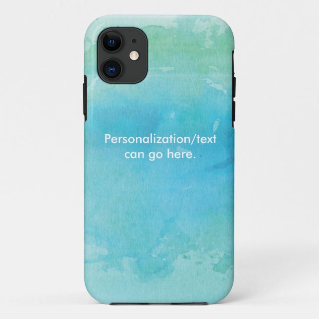 Watercolor Beach Ocean Sea iPhone Case (Back)