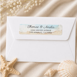 Watercolor Beach On The Beach Summer Wedding
