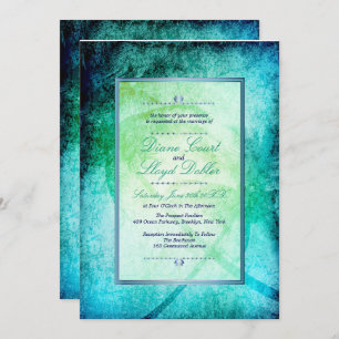 Watercolor Beach, Palm Trees Wedding Invitations