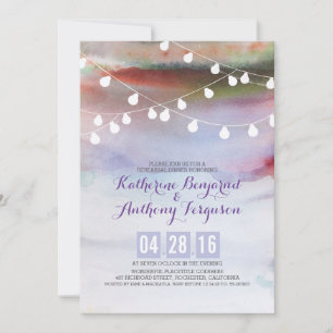 watercolor beach rehearsal dinner invitation