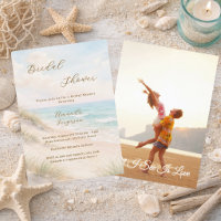 Watercolor beach sand dunes photo Bridal Shower