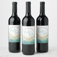 Watercolor Beach Shoreline Bridesmaid Proposal