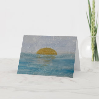 Watercolor Beach Sunny Day Blank Note Card