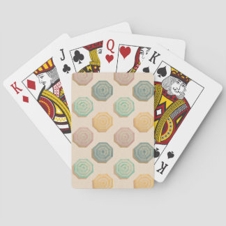 Watercolor Beach Umbrella Pattern Playing Cards