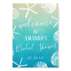 Watercolor Beach Wedding Bridal Shower Welcome