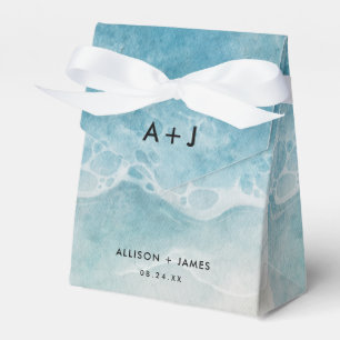 Watercolor Beach Wedding Guests Favour Box