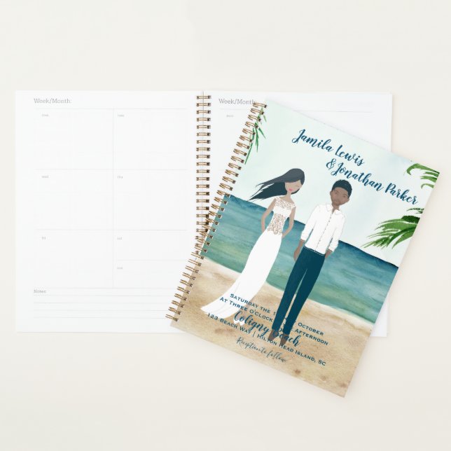 Watercolor Beach Wedding Planner (Display)