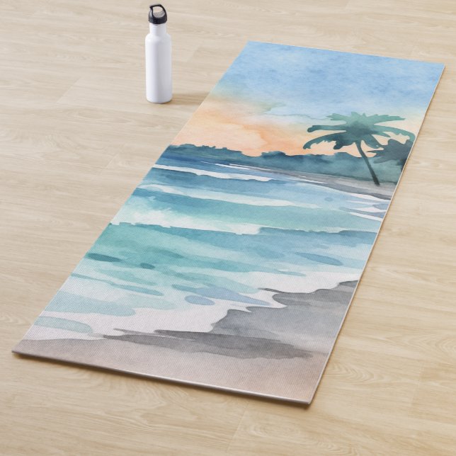 Watercolor Beach Yoga Mat (In Situ)