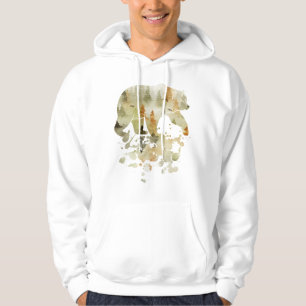 Watercolor, Bear Art Hoodie