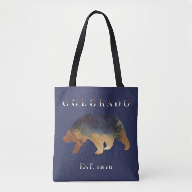 Watercolor Bear Colorado 1876 Tote Bag (Front)