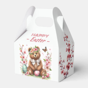 Watercolor Bear Easter Eggs & Cherry Blossoms - Favour Box