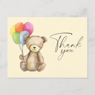 Watercolor Bear elegant Thank You Card