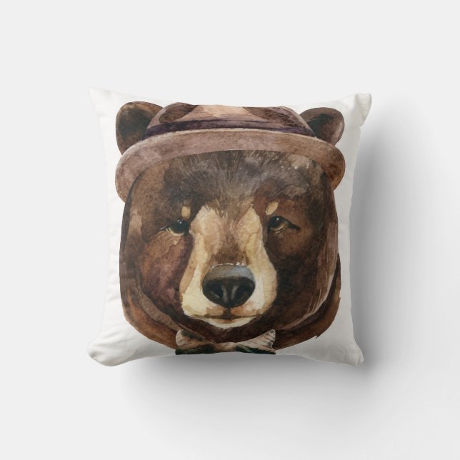 Watercolor Bear Fashion Cushion (Front)
