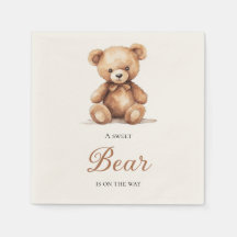 Watercolor Bear Party Napkins