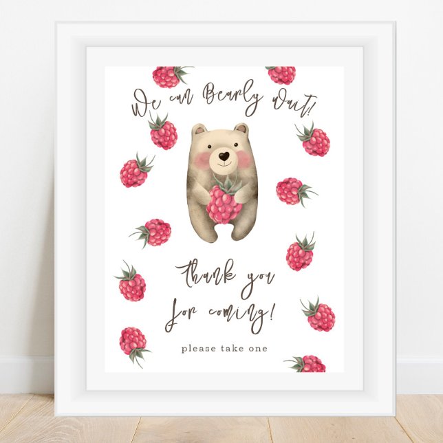 Watercolor bear - Thank you for coming Poster (Creator Uploaded)