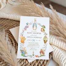 Watercolor Beatrix Potter Peter Rabbit Baby Shower