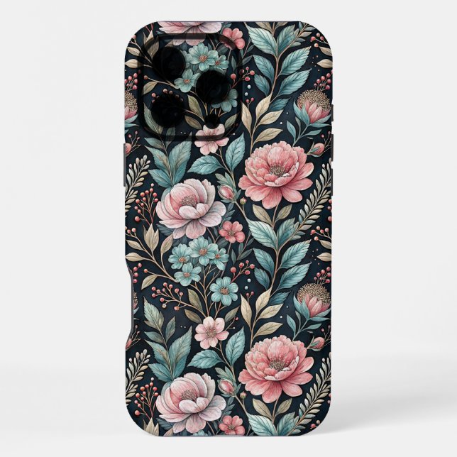 Watercolor Beautiful Wildflowers  iPhone Case (Back)