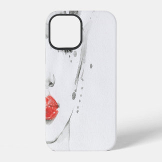 Watercolor Beauty: Female Portrait Illustration iPhone 12 Case