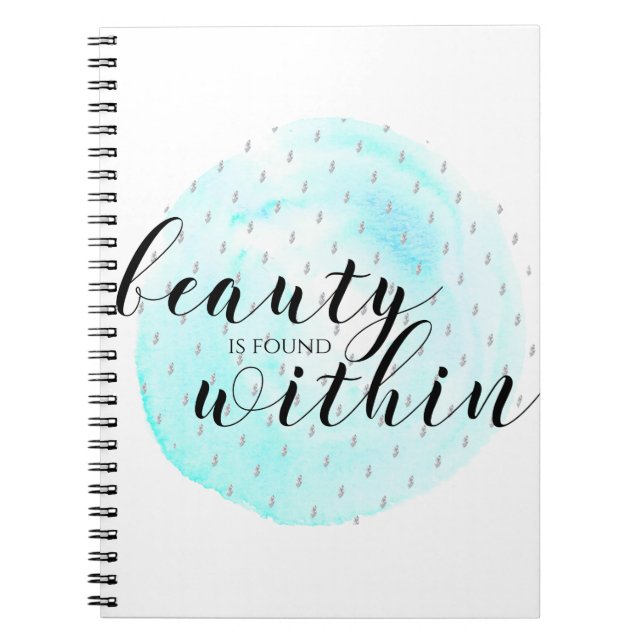 Watercolor Beauty Quote Notebook (Front)