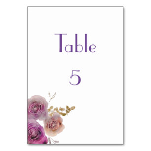 Watercolor Beauty Table Number