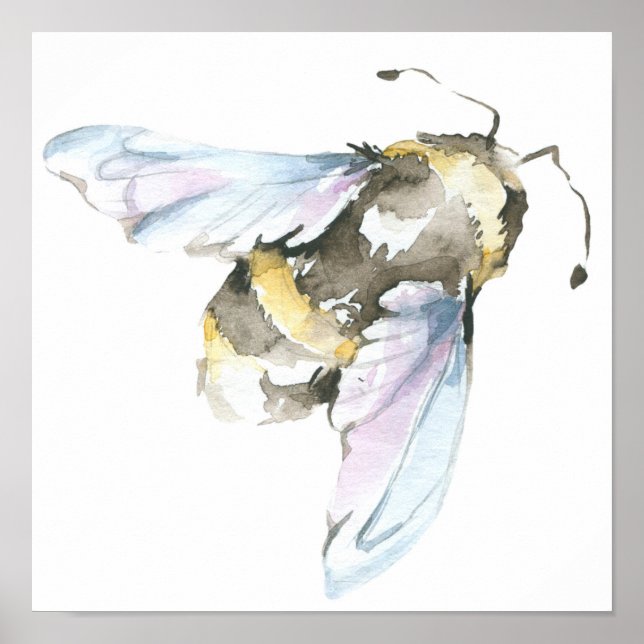 Watercolor Bee Art Print (Front)