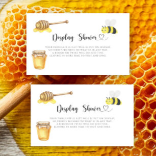 Watercolor bee Display shower Enclosure Card