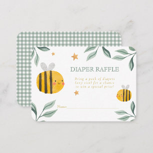 Watercolor Bee Honey Sweet  Baby Shower Enclosure Card