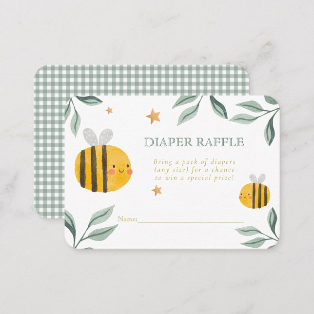 Watercolor Bee Honey Sweet  Baby Shower Enclosure Card (Creator Uploaded)
