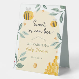 Watercolor Bee Honey Sweet  Baby Shower Welcome