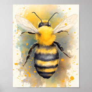 Watercolor Bee Nursery Print