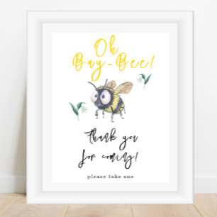 Watercolor bee - Thank you for coming Poster