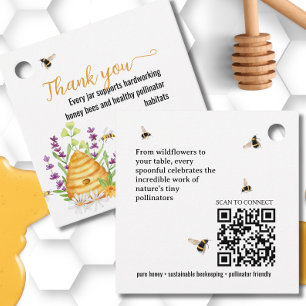 Watercolor BeeKeeper Honey Apairist Thank you Favour Tags