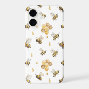 Watercolor Bees & Honeycomb Pattern   Case-Mate