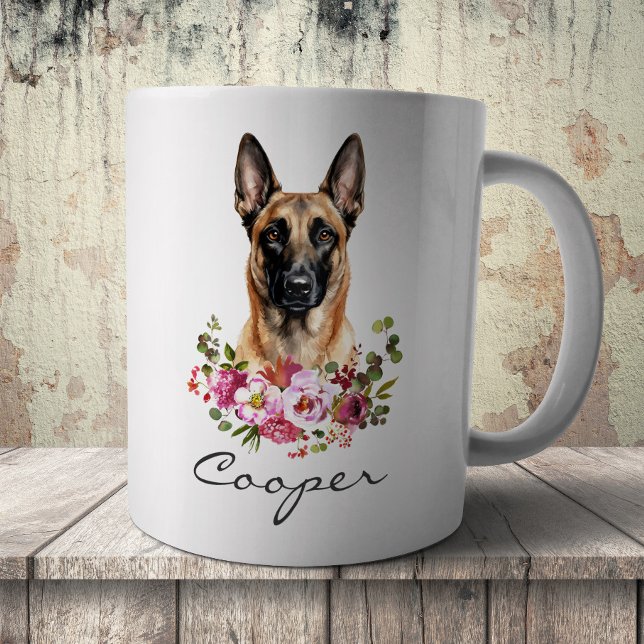Watercolor Belgian Malinois Coffee Mug (Creator Uploaded)