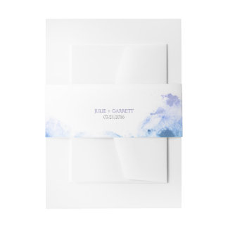 Watercolor Belly Bands Wedding Invitations Invitation Belly Band