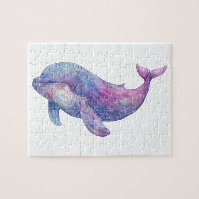 Watercolor Beluga Whale  Jigsaw Puzzle (Horizontal)