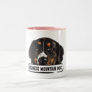 Watercolor Bernese Mountain Dog Two-Tone Coffee Mug