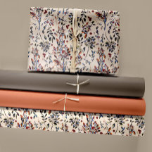 Watercolor Berries Leaves Fall Colours Brown Orang