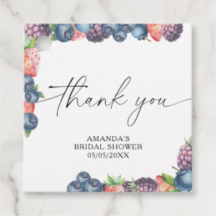 Watercolor berries - sweet berry text favour tags