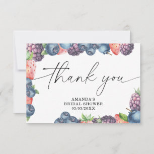 Watercolor berries - thank you card