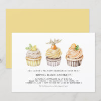 Watercolor Berry and Citrus Cupcakes Tea Party