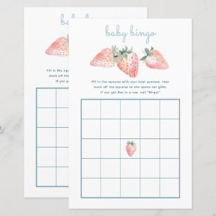 Watercolor Berry Sweet Baby Shower Baby Bingo Game