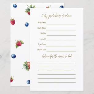 Watercolor Berry Sweet Baby Shower Guessing Game