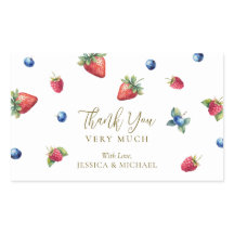 Watercolor Berry Sweet Baby Shower Thank You